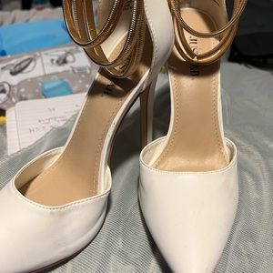 White 5 inch heels